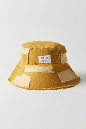 UO Frayed Patchwork Bucket Hat | Urban Outfitters