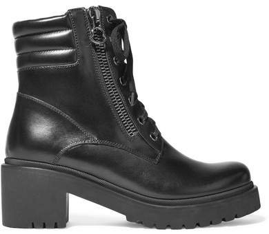 Viviane Leather Ankle Boots - Black