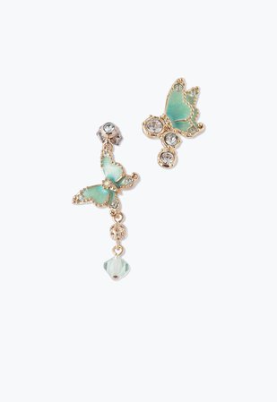 Butterfly Earrings Green – Anna Sui
