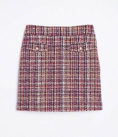Petite Tweed Shift Skirt
