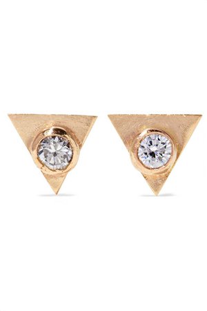 Melissa Joy Manning | 14-karat gold diamond earrings | NET-A-PORTER.COM