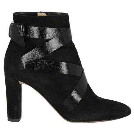 Jimmy Choo Women Ankle boots Black Leather EU 37.5 For Sale at 1stDibs