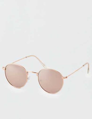 AEO Rose Gold Round Sunglasses pink
