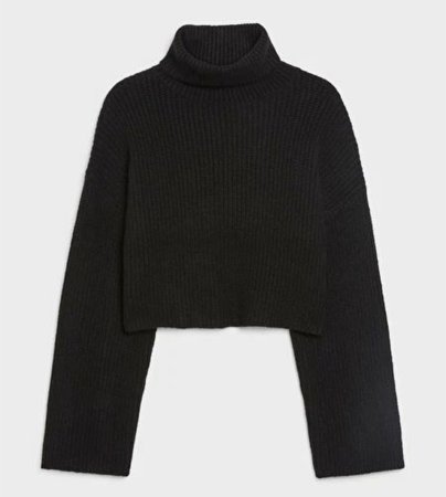 MONKI Cropped heavy knit sweater