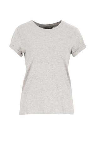 Roll Up Sleeve Basic T-Shirt | boohoo