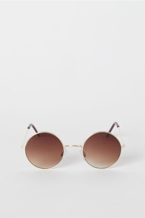 Round sunglasses - Gold-coloured - | H&M GB