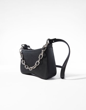 Crossbody bag with chains - Bags - Woman | Bershka