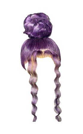 Purple Bun Lace Wig