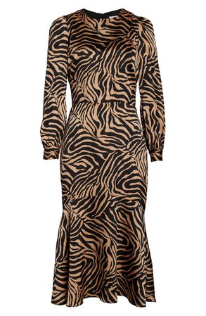 Chelsea28 Zebra Print Long Sleeve maxi Dress | Nordstrom