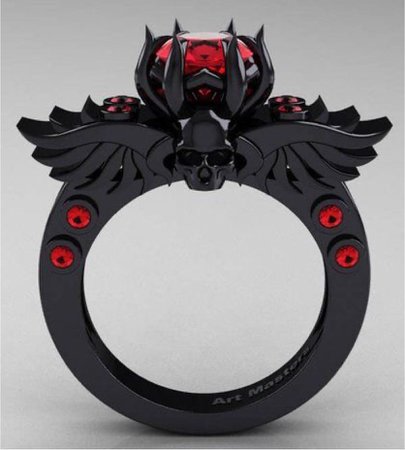 red and black ring
