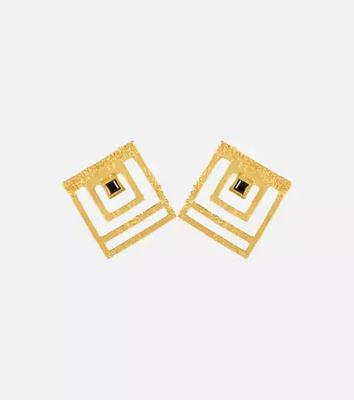 Khaite - x Elhanati 24kt gold-plated silver stud earrings | Mytheresa