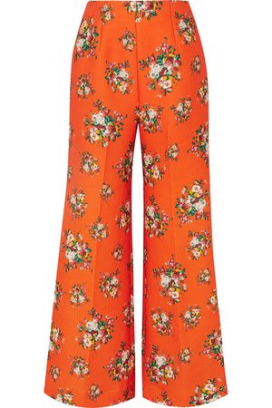 Emilia Wickstead | Hullinie floral-print cloqué wide-leg pants | NET-A-PORTER.COM