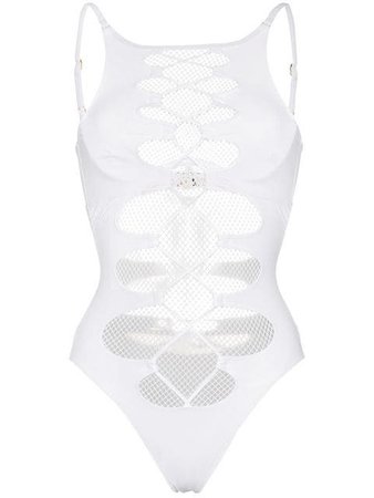Agent Provocateur Hatty mesh lace-up swimsuit $270 - Buy Online SS19 - Quick Shipping, Price