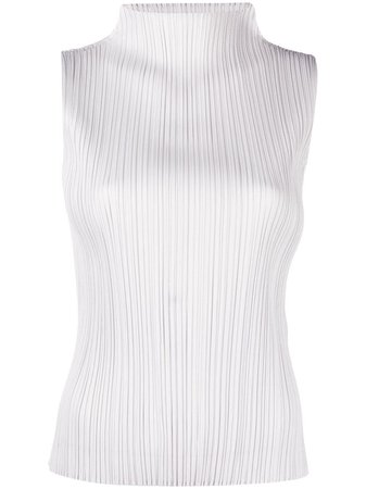 Pleats Please Issey Miyake, High Neck Pleated top