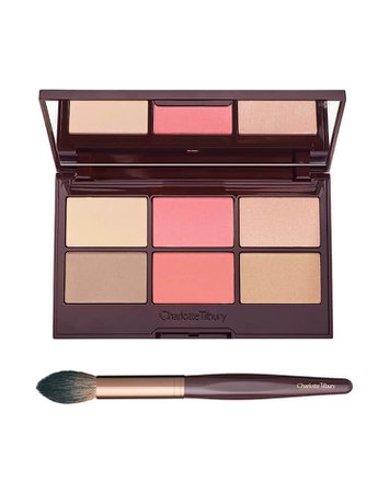 Face Palette & Makeup Brush: Glowing, Pretty Skin Kit | Charlotte Tilbury