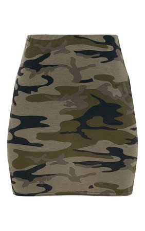 Khaki Camo Mini Skirt | PrettyLittleThing USA