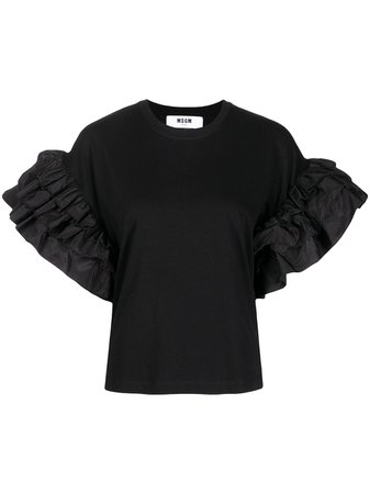 MSGM Ruffled Sleeves T-shirt - Farfetch