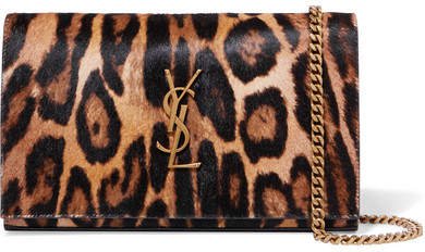 Monogramme Leopard-print Calf Hair Shoulder Bag - Leopard print