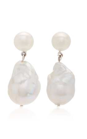 Essential Sterling Silver And Pearl Earrings by Sophie Buhai | Moda Operandi