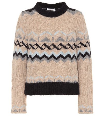 Alpaca and wool blend sweater