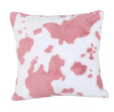 cow pillow pink