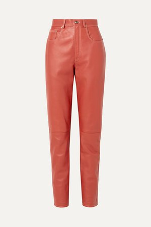 Brick Leather straight-leg pants | Gucci | NET-A-PORTER