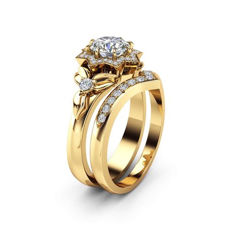 golden flower engagement ring - Pesquisa Google