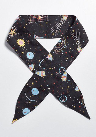 Compania Fantastica Styled Lively Cosmic Scarf in Black Multi | ModCloth