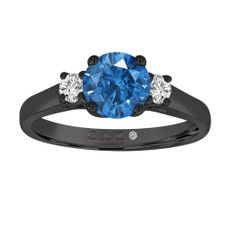 black and blue engagement rings - Google Search