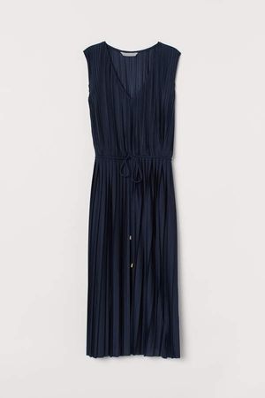 Pleated Dress - Blue
