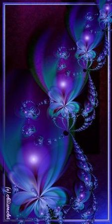 Turquoise Purple Flowers