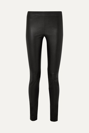Black Moto stretch-leather leggings | The Row | NET-A-PORTER
