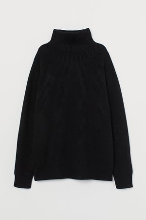 Cashmere-blend jumper - Black - Ladies | H&M GB