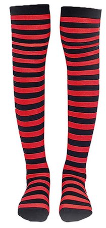 striped thigh high socks