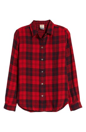 Faherty Belmar Reversible Plaid Cotton Flannel Button-Up Shirt | Nordstrom
