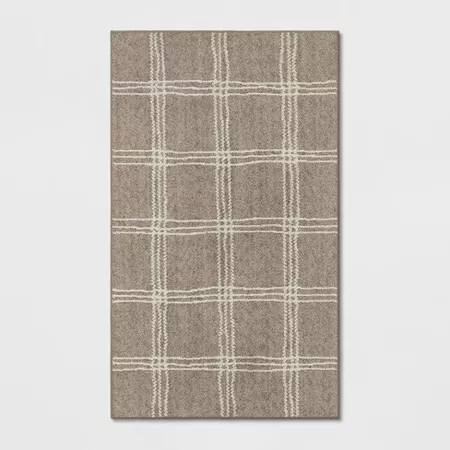 1'8"X2'10" Plaid Tufted Accent Rugs Oatmeal - Threshold™ : Target