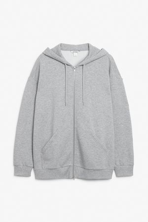 Oversized hoodie - Light grey melange - Monki WW