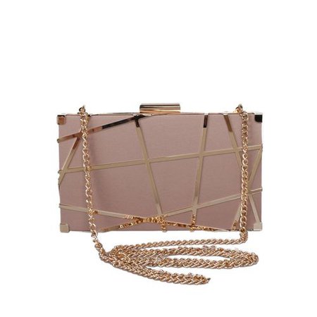 Red Cuckoo Nude & Gold Structured Clutch Bag - Itsy Bitsy Boutique