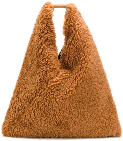 shearling oversized tote