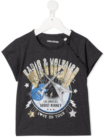 Shop Zadig & Voltaire Kids Abbot Kinney Tour print T-shirt with Express Delivery - Farfetch