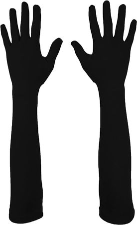 Amazon.com: Howriis Unisex Adult 18" Spandex Full Finger Gloves Stretchy Long Gloves for Costume Party (One Size, Black) : Clothing, Shoes & Jewelry