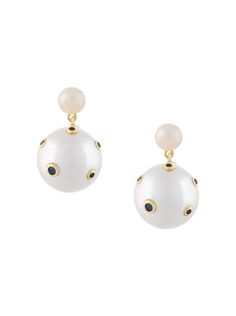 Eshvi Embellished Pearl Drop Earrings - Farfetch