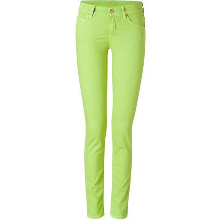 neon green skinny jeans