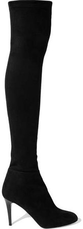 Toni 90 Stretch-suede Over-the-knee Boots - Black