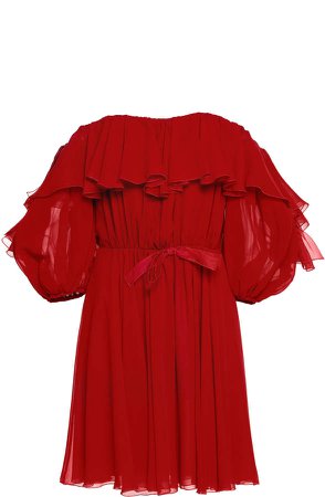 Giambattista Valli Off-The-Shoulder Chiffon Mini Dress Size: 40