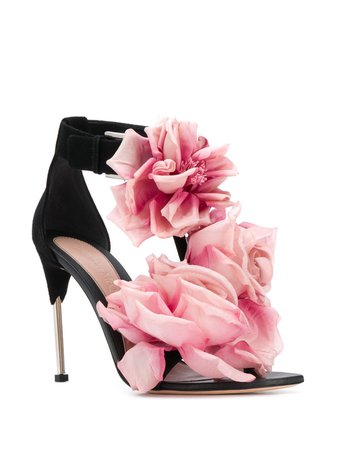 ALEXANDER MCQUEEN Floral Embellished Sandals | Farfetch.com