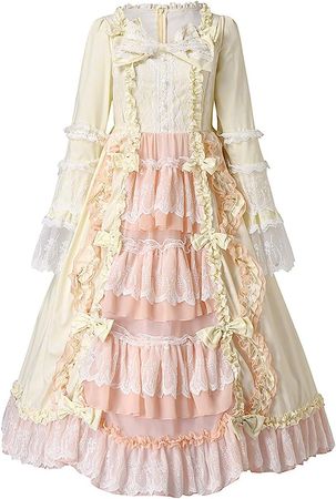 Amazon.com: Cbcbtwo Women's Victorian Gown French Lolita Dress Kawaii Princess Costume Renaissance Dress Flare Sleeve Court Cosplay : Clothing, Shoes & Jewelry