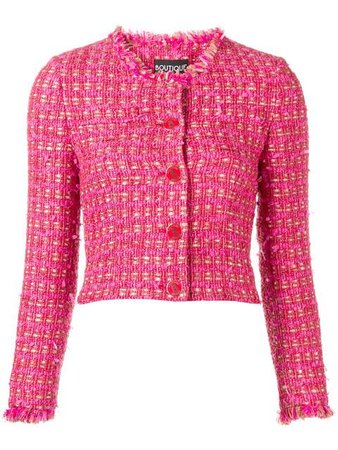 BOUTIQUE MOSCHINO cropped tweed jacket
