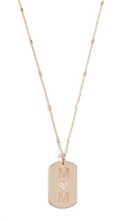 Zoe Chicco 14k Gold Small Dog Tag Engraved Necklace | SHOPBOP SAVE UP TO 25% Use Code: STOCKUP19