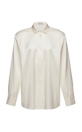 Collared Silk-Blend Shirt By Magda Butrym | Moda Operandi
